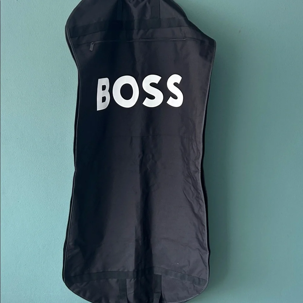 Boss Black Garment Bag with White Logo
